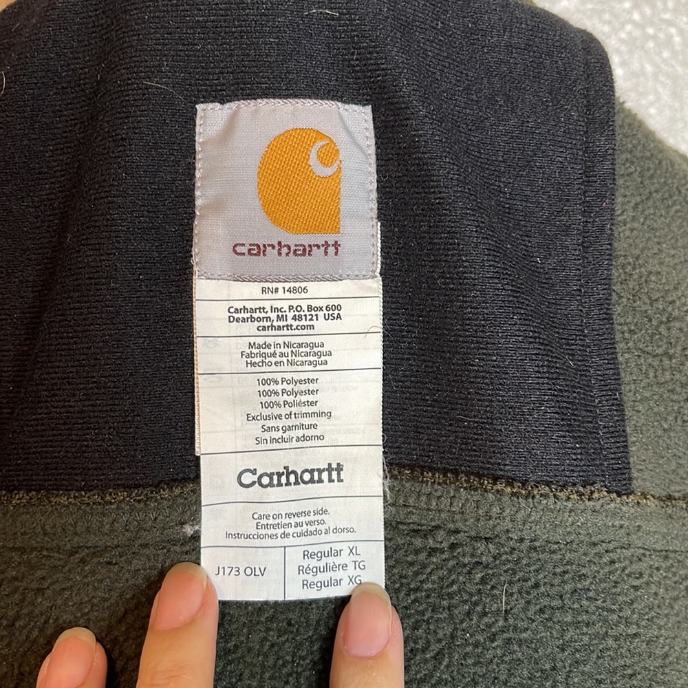Carhartt fleece jacket, men’s Sz XL, hunter green - Picture 5 of 5